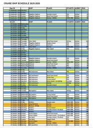 Cruise Schedule 2025/26 - V4